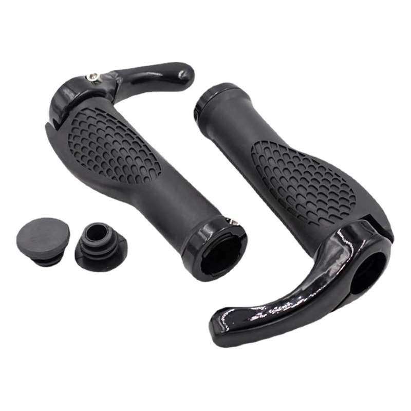Bicycle Handle Sleeve Rubber Lock Handle Sleeve Aluminum Alloy Horn Vice Handle Mountain Bike Straight Handle Sleeve Bicycle Grip
