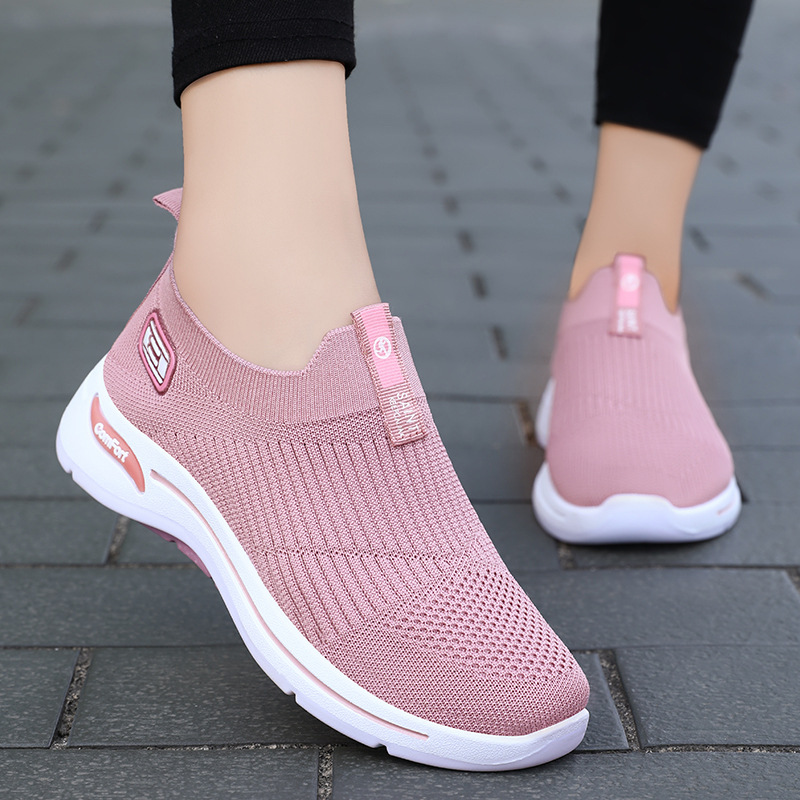 Picture of Women's Shoes Wholesale Casual Shoes Soft Sole Lightweight Women's Shoes Fly-Knit Breathable Single Shoes Versatile Comfortable Mesh Shoes