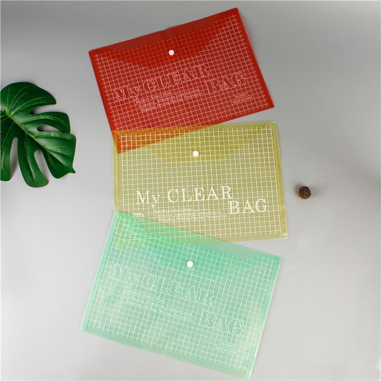 Direct Selling Office Supplies Stationery Pp Transparent Snap 18C File Bag Information Bag Folder A4