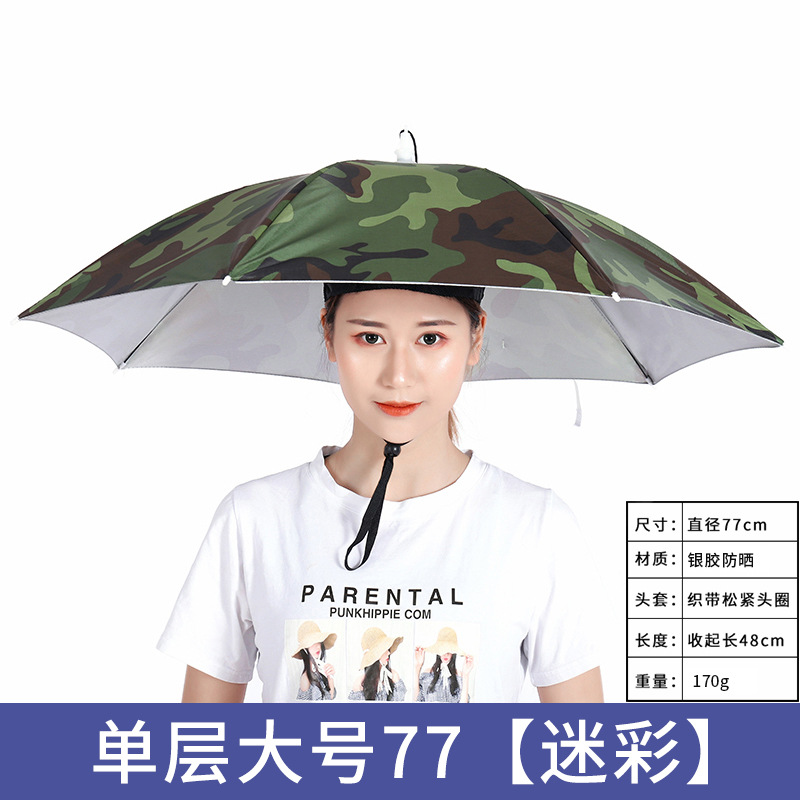 Picture of Large wholesale double-layer wind-resistant sturdy umbrella cap large folding dual-use sturdy sunshade umbrella custom advertising