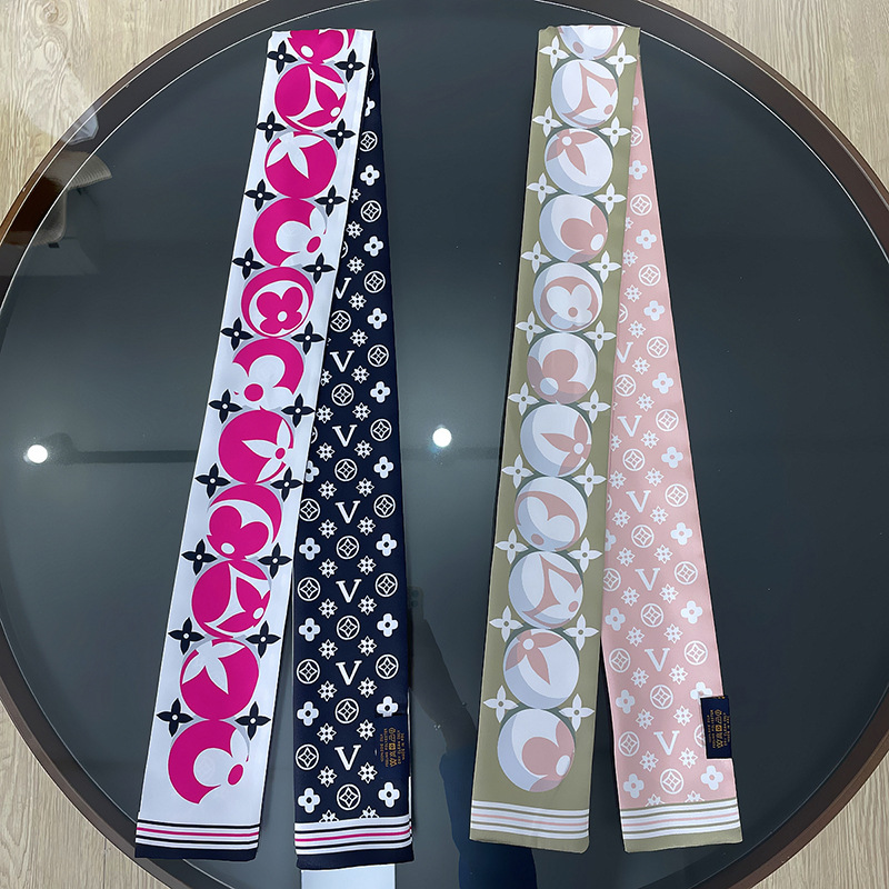 Scarf Silk Scarf Long Scarf Wholesale Boxer Streamer Multifunctional Decorative Scarf Narrow Small Long Handle Ribbon Neck Strap