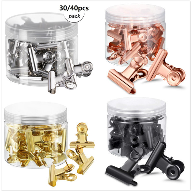Cross-border Hot Pushpin Clip Metal Nail Clip 31mm Rose Gold Bills Clip One-word Clip Binding Clip