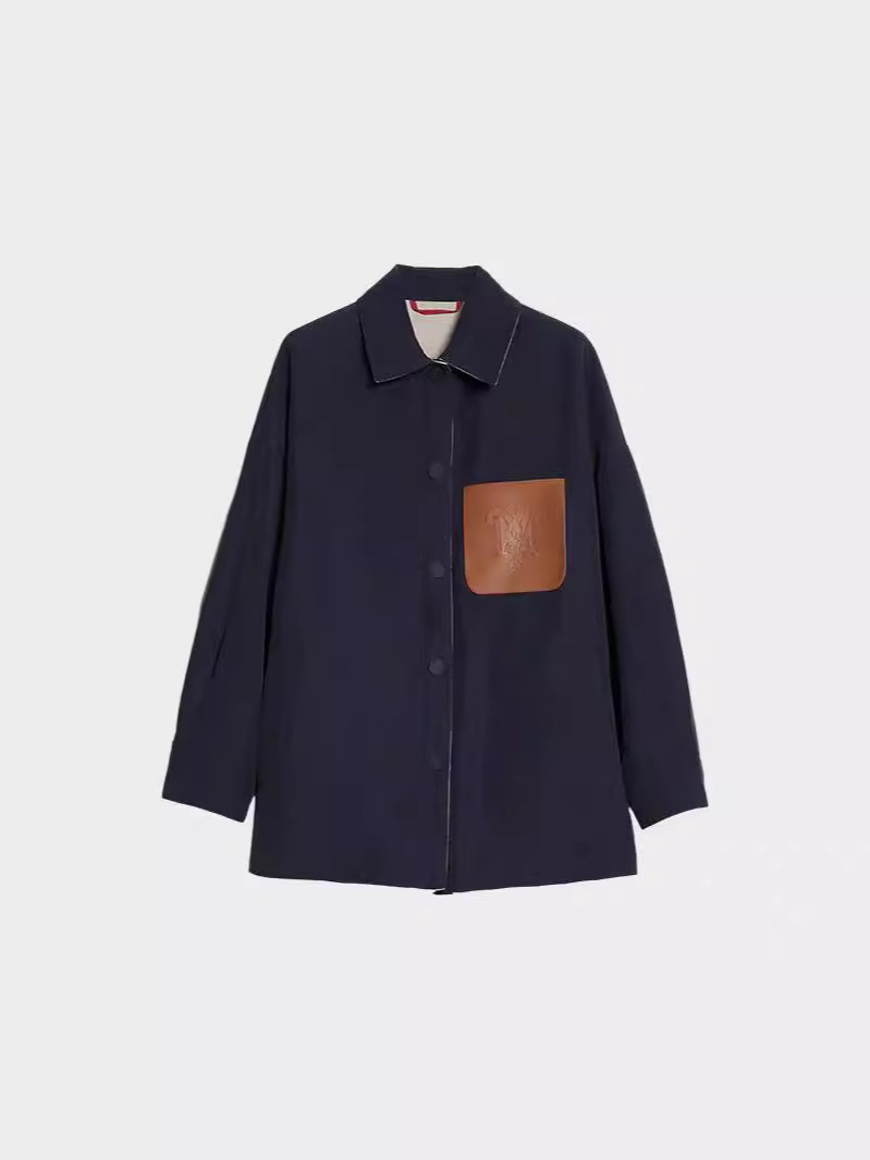 Picture of 24 Autumn New Style Reversible Logo Leather Label Flap Pocket Pants Shirt Jacket Loose Fit Trendy Design Versatile Wear