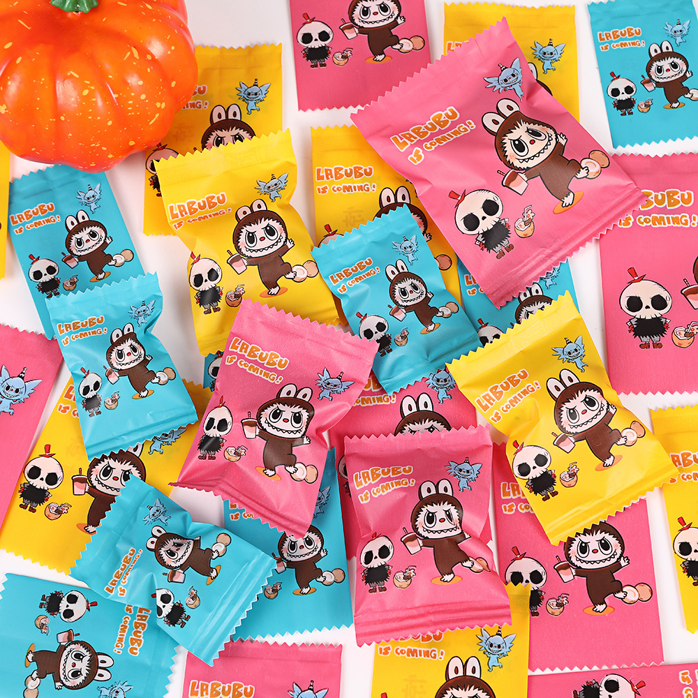 in stock cartoon color blind bag Halloween cloth blind box empty bag toy universal ornaments doll self-sealing bag