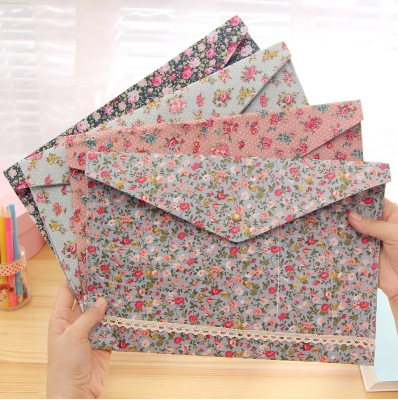 Elegant File Bag Floral A4 File Bag Felt File Bag A4 Snap Folder Elegant Pencil Bag