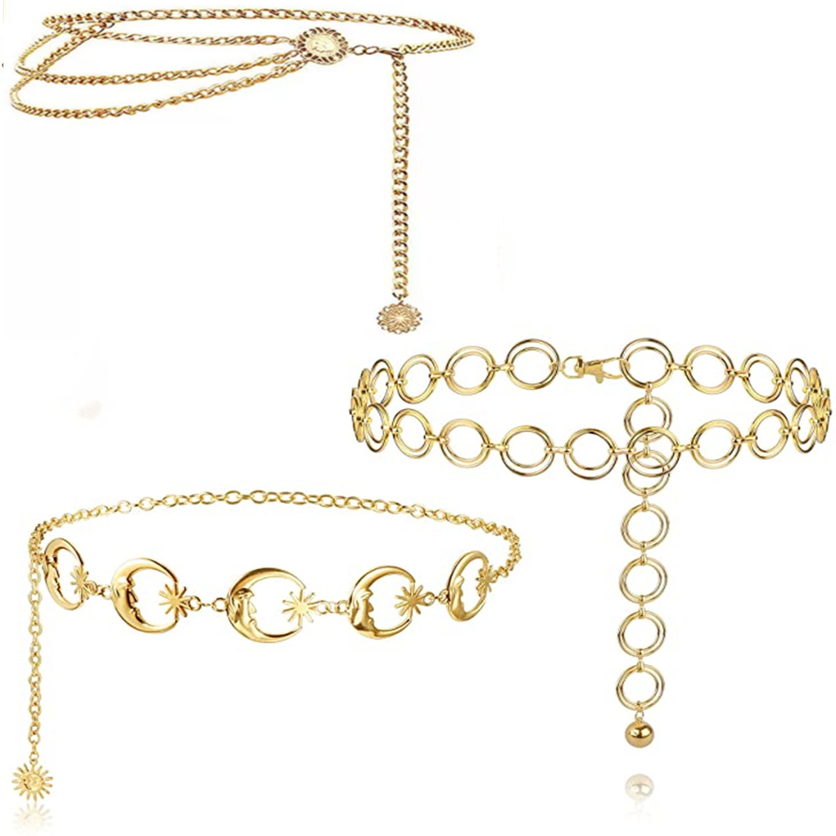 Europe and the United States cross-border jewelry new metal Sunflower waist chain female high sense fashion body chain accessories manufacturers wholesale