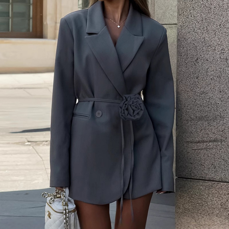 2024 Cross-border New Britney Autumn French Fashion Elegant Commuter Slim Suit Jacket Sense