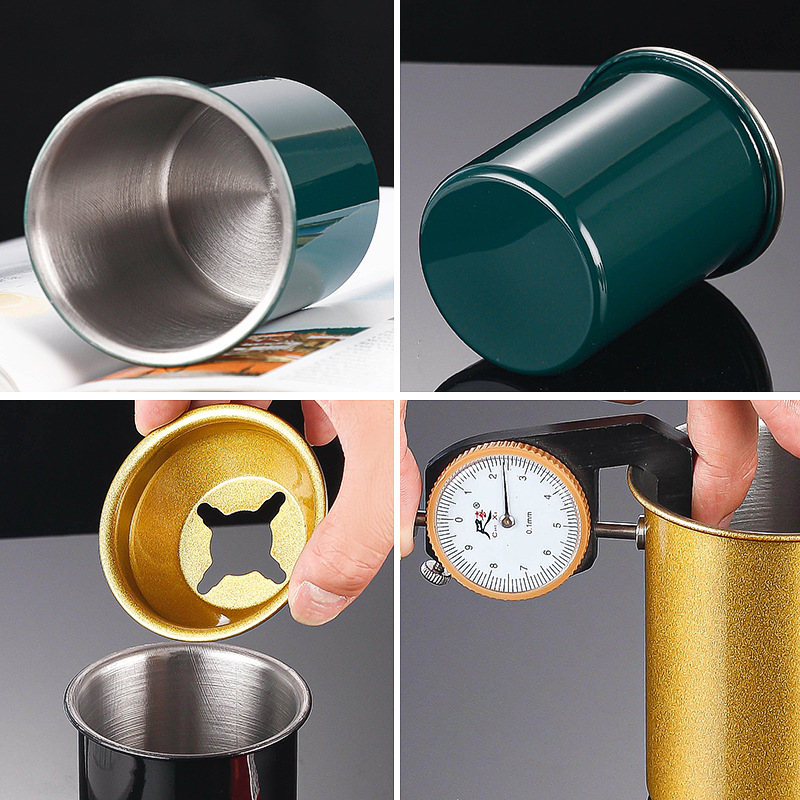 Picture of Stainless Steel Ashtray Anti-fly Ash High-value Household Anti-fall Internet Cafe Bar Car Creative Ashtray with Lid