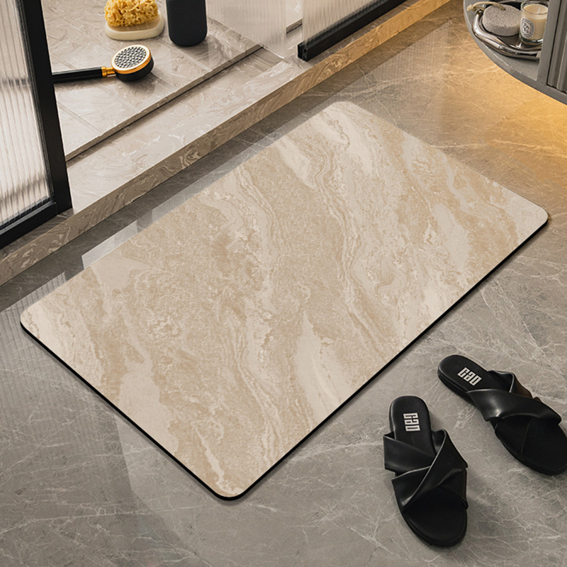 Simple Diatom Mud Thickened Cushion Absorbent Mat Bathroom Door Mat Quick-drying High-end Bathroom Floor Mat Non-slip