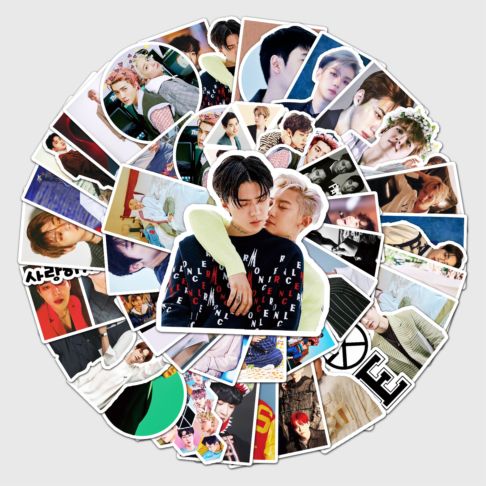 50 EXO Graffiti Personality Star Park Chan Yeol Shixun Should Aid Surrounding Hand Account Waterproof DIY Luggage Sticker