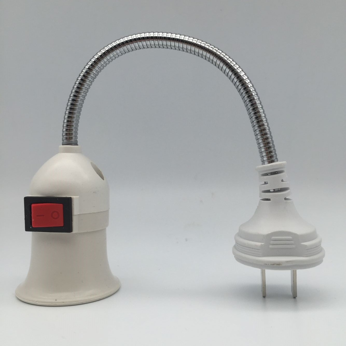 Picture of Foreign Trade Export Thailand Stainless Steel Hose E27 Luokou Lamp Holder Steering Bent Rod Mobile Lamp Holder Test Lamp Holder