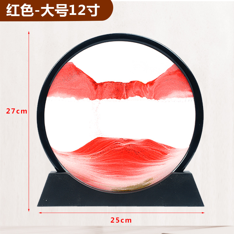 Quicksand Painting Creative 3D Art Glass Liquid Ornament Dynamic Living Room Decoration Gift Stereo Hourglass Stress Relief