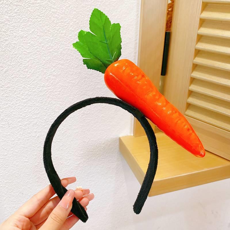 Picture of Haiyue Jewelry Three-dimensional Vegetable Hairband Creative Original Personality Funny Radish Pepper Eggplant Green Vegetable Headband Women's Hair