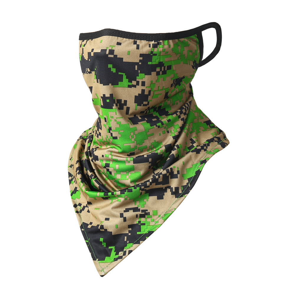 Picture of Outdoor riding triangle towel ice silk sunscreen hanging ear triangle towel summer sports outdoor breathable fishing camouflage mask
