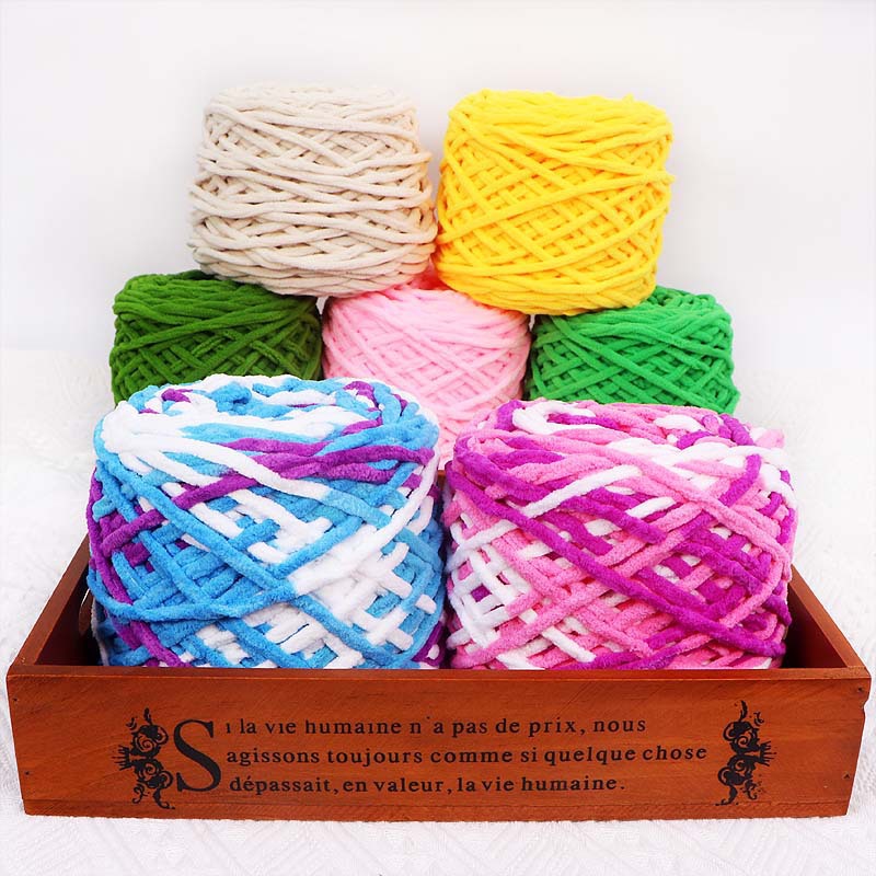 3.3 two small ice thread coarse wool group crochet hook slippers hat scarf hand woven diy bag wholesale