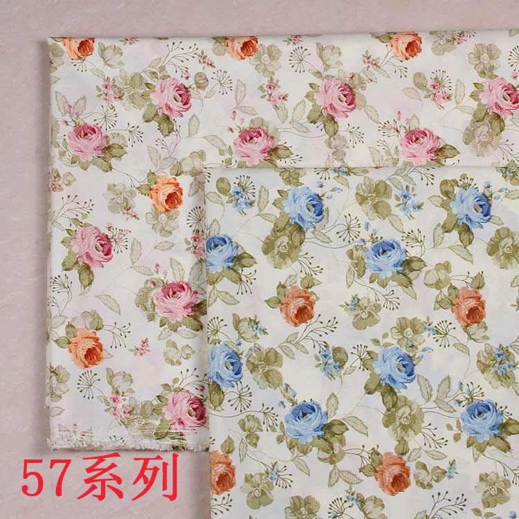 Rose Bud Printed Material Red Blue Series Printed Fabric Tablecloth Cover Fabric Polyester Home Textile Fabric