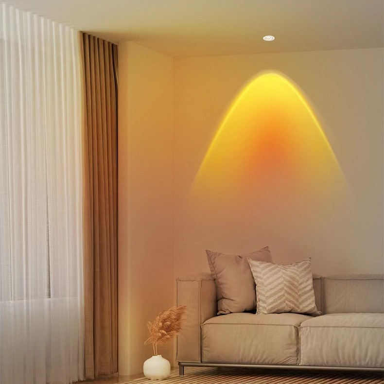 New Internet Celebrated Sunset Red Downlight Spotlight Bedroom Living Room Live Decoration Blue Purple Embedded Hill Downlight