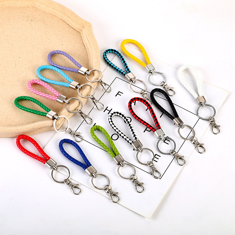 Picture of Carefully Selected Cross-Border Leather Rope Keychain Pendant Car Keychain Pendant Metal Accessories Jewelry Small Gifts Wholesale