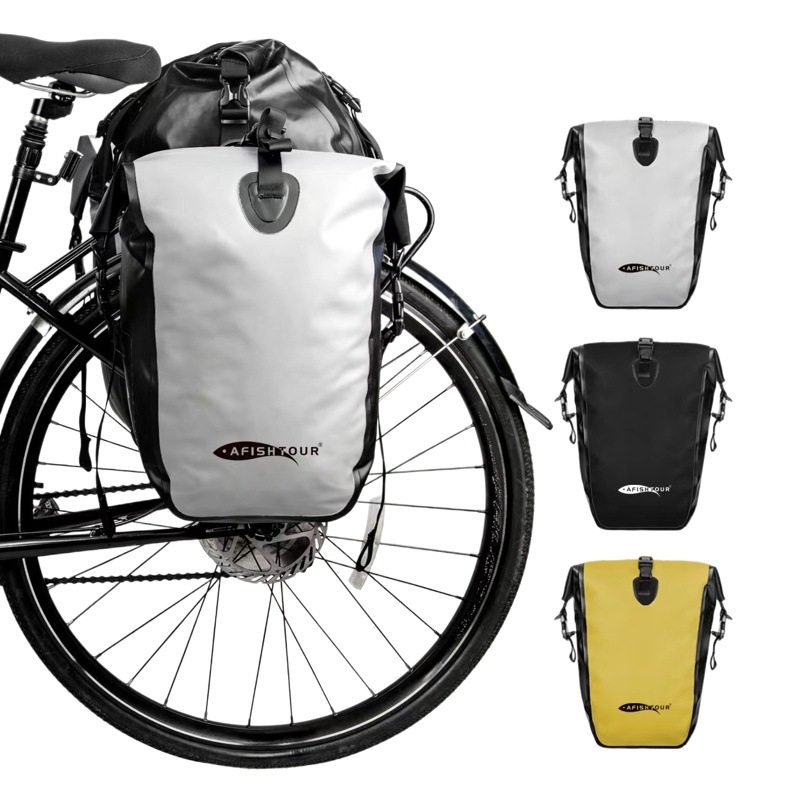 Cross-border Hot-selling Bicycle Bag Full Waterproof Carrying Bag Shelf Bag Long-distance Rainproof Outdoor Carrying Backpack Riding Equipment