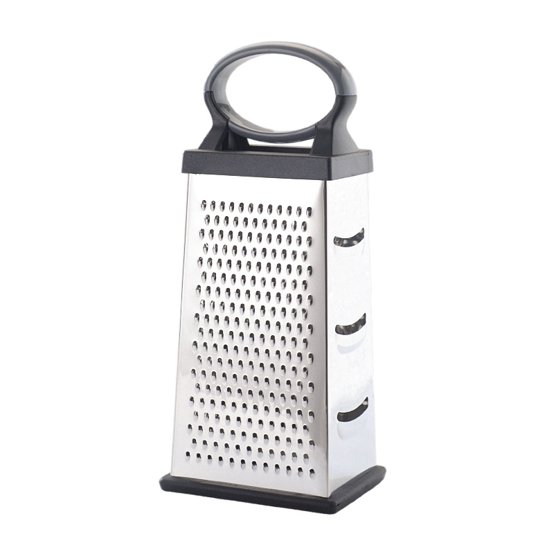 Picture of Hot-selling egg-shaped handle multi-function four-sided planer stainless steel wire cutter black craft grater kitchen tools