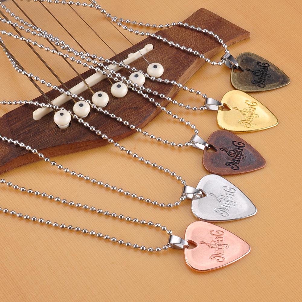 Cross-border supply of metal guitar pull piece zinc alloy pull piece necklace necklace jewelry pull piece guitar accessories