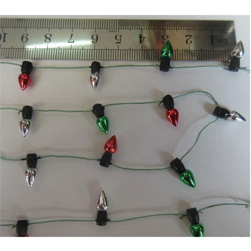 Picture of Plastic Electroplated Small Light Bulbs String Christmas Light Bulb Decoration Accessories Holiday Decoration Light Beads String Light String Electroplated Beads