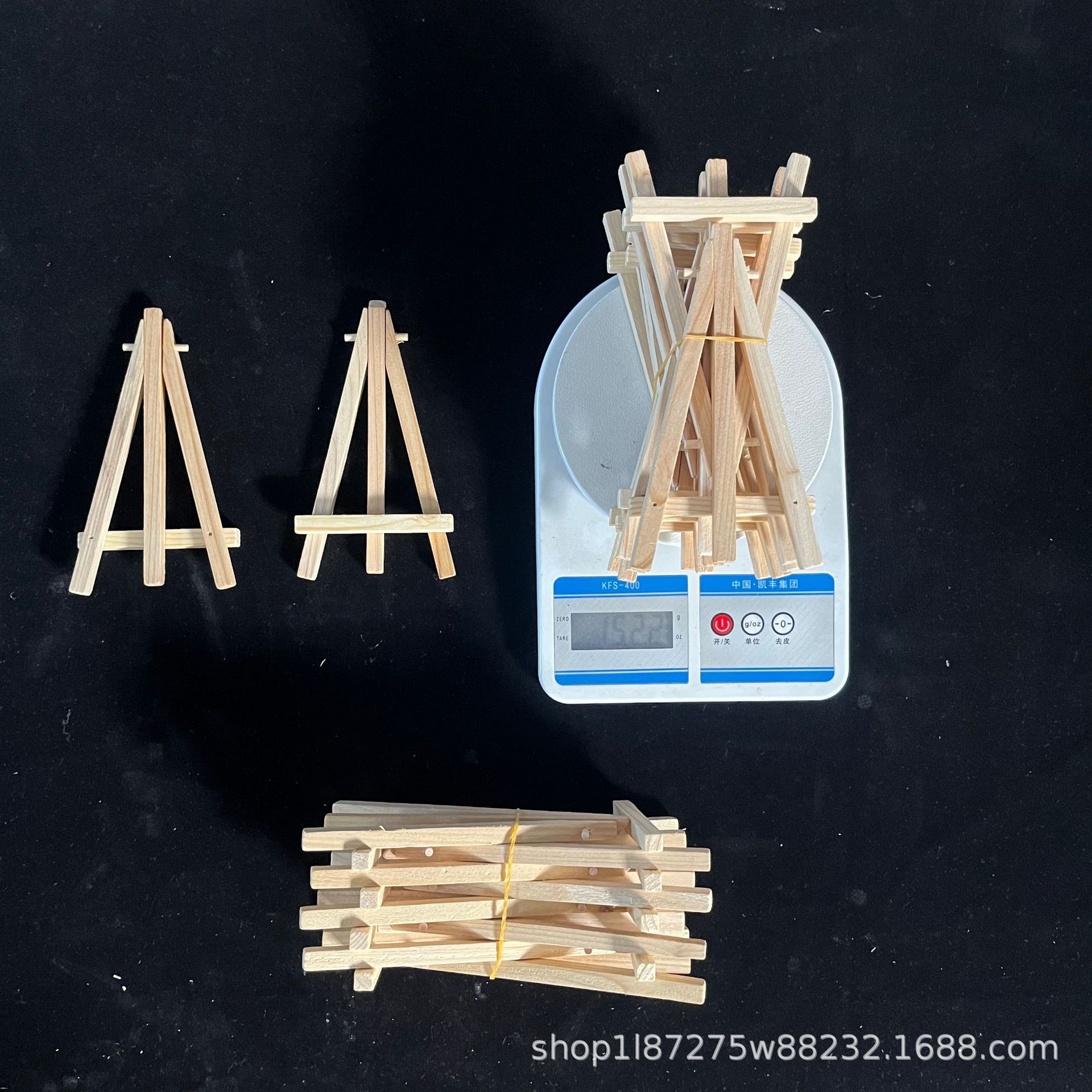 Picture of 8*15 Easel Mini Pine Tripod Wooden Mobile Phone Small Stand Desktop Painting Display Stand Factory Direct Sale