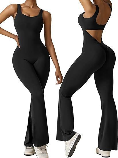 Picture of European and American Cross-border Women's Sleeveless Horn Jumpsuit Sexy Backless Vest Tight Hip Yoga Jumpsuit