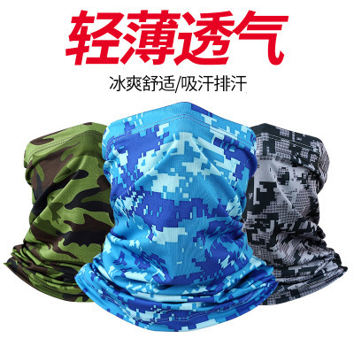 Outdoor sports sun protection scarf windproof mask multifunctional riding mask moisture wicking magic square scarf for men and women