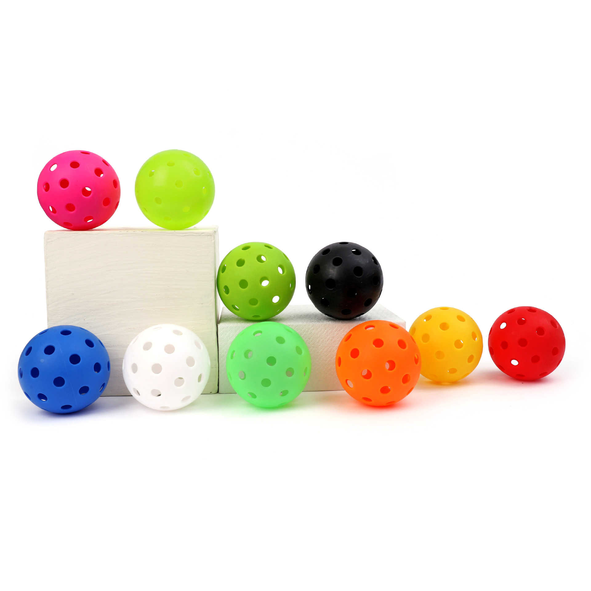Picture of Factory Direct Sales in stock pick ball 40 hole ball hole ball pickleballs74mm rotational plastic injection luminous ball
