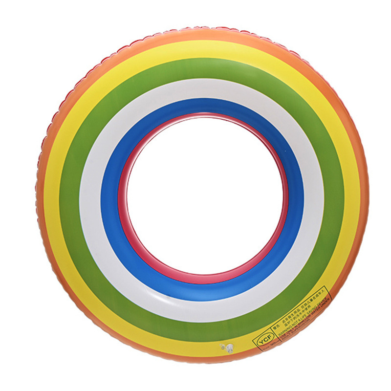 Picture of Factory wholesale thickened children's striped adult swimming ring inflatable underarm ring net red floating ring double airbag swimming ring