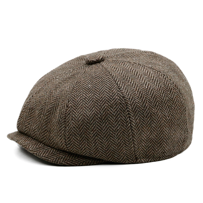 Picture of Children's Duck Tongue Hat Retro European and American Baby Newsboy Hat Trendy British Forward Cap Young Student Octagonal Beret
