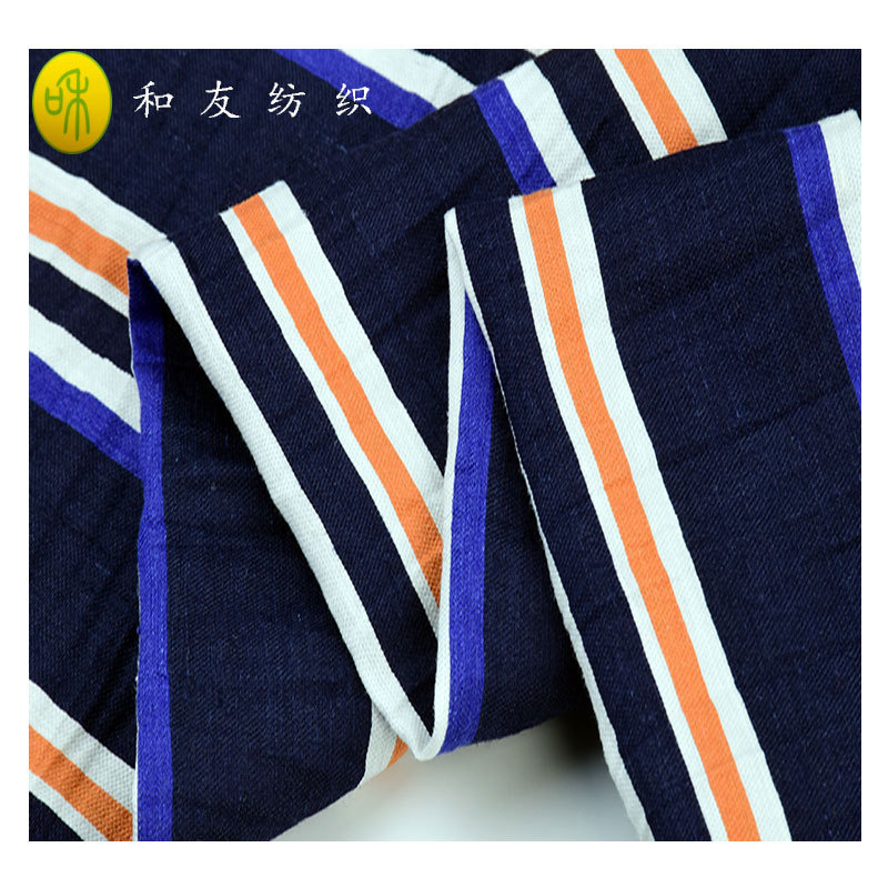 Nylon Monofilament Linen/Sticky Yarn-dyed Horizontal Strip Fabric Spring Summer Autumn Dress Shirt Fabric