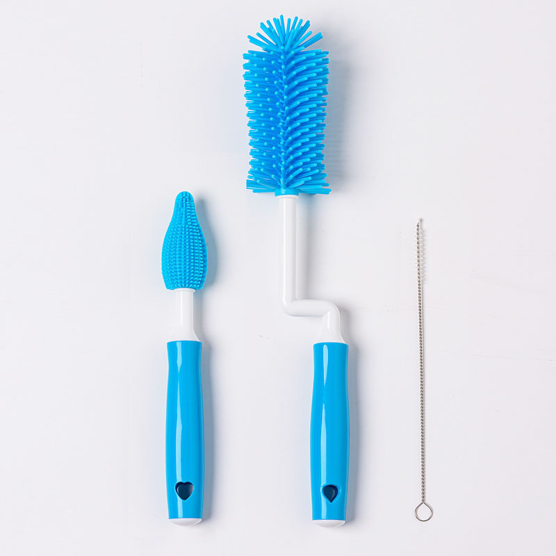 Picture of Liquid silicone bottle brush cleaning cup rotating brush nipple brush three-in-one multifunctional cleaning rinse factory direct sales