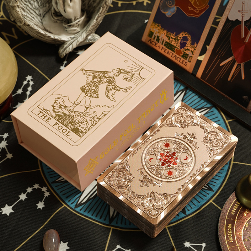 Witte Gold Foil Tarot Cards Complete Set Genuine Novices Beginners with Analysis Weite Complete Set of Tarot Cards