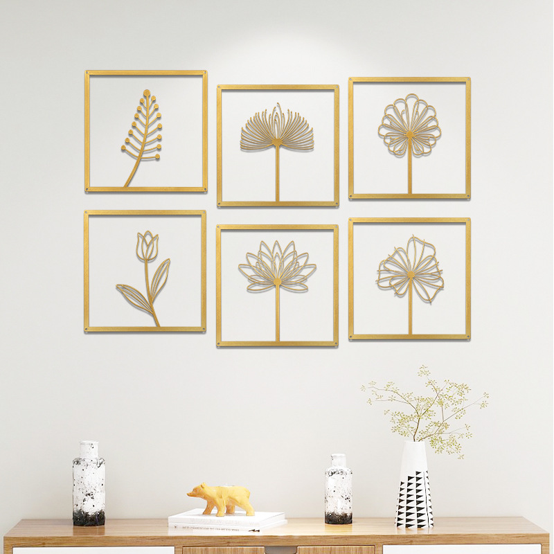 Picture of Modern Nordic living room background wall decoration sofa wall decoration hallway bedside wall pendant light luxury iron hanging decoration