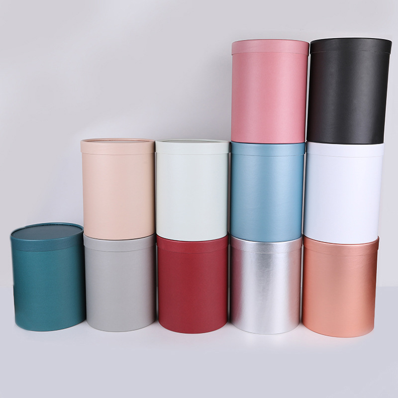 Solid color flowers hug bucket bouquet packaging empty bucket creative flowers flower arrangement packaging gift box factory in stock direct sales