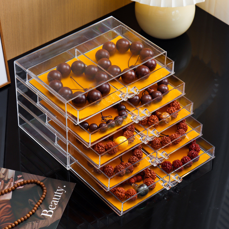 Wen play bracelet storage box multi-layer large capacity crystal bracelet bracelet accessories beads dust-proof transparent display box