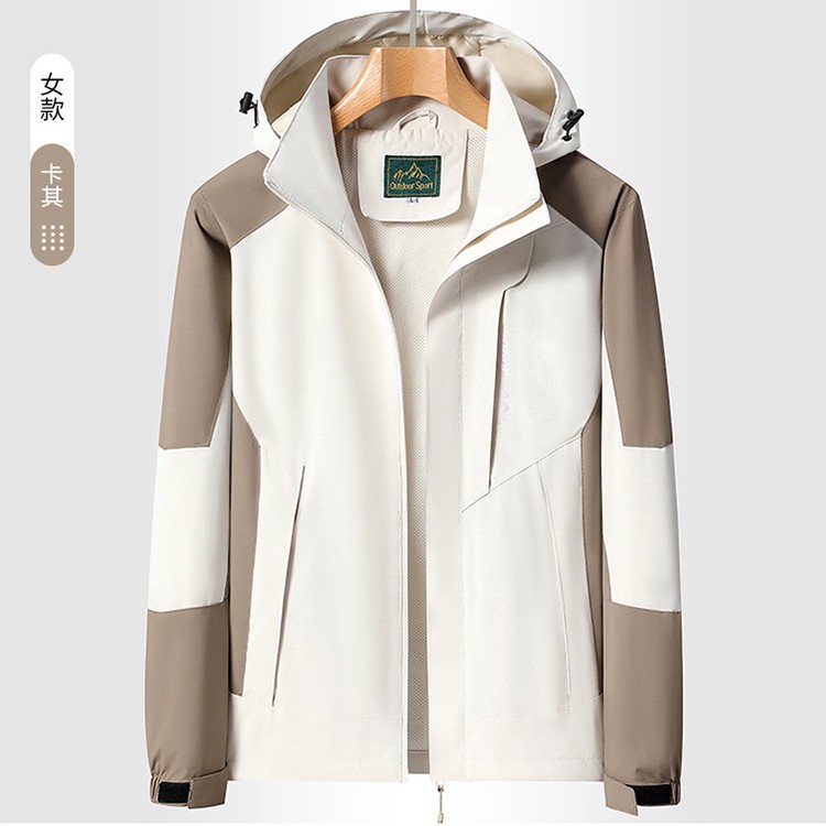 Women's New Spring Windproof Waterproof Single Layer Thin Outdoor Tide Brand Mountaineering Coat Printable LOGO