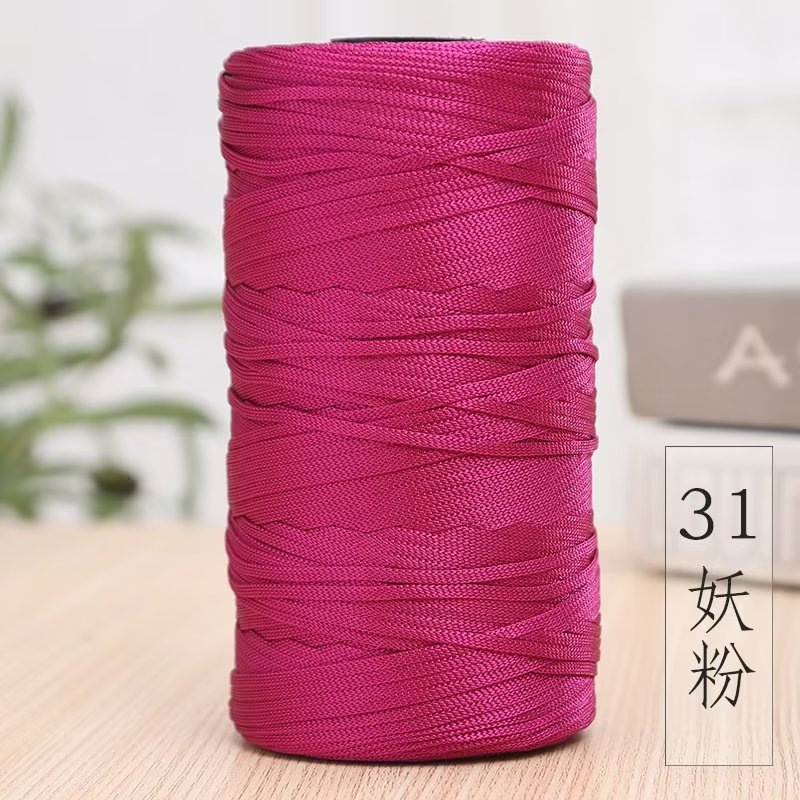 Picture of Spring and Summer peony hand bag crocheted material package ice hemp thread