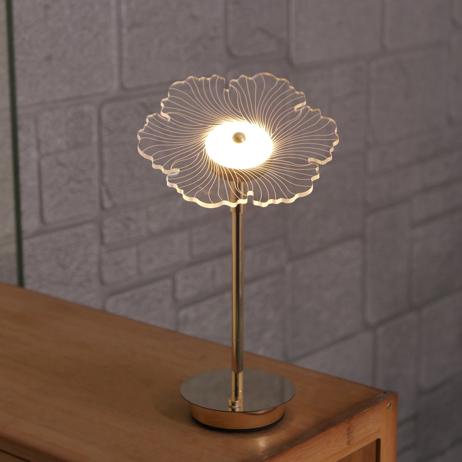 Picture of Cross border hot selling USB charging night light touch stepless dimming acrylic metal bedside lamp indoor and outdoor decoration