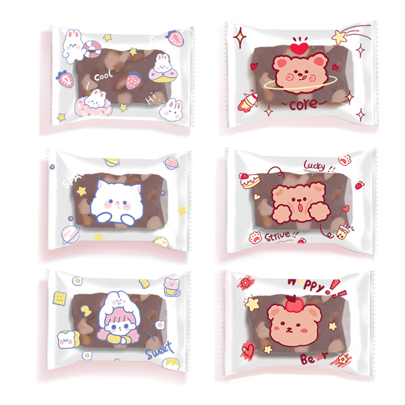 Biscuit nougat paper milk date candy bag snowflake crisp packaging bag machine sealing bag small packaging bag baking machine sealing bag