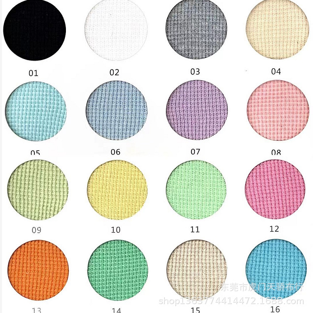 Spot supply knitted polyester cotton Crohn mini plaid jacquard cloth 280g waffle small plaid jacquard cloth