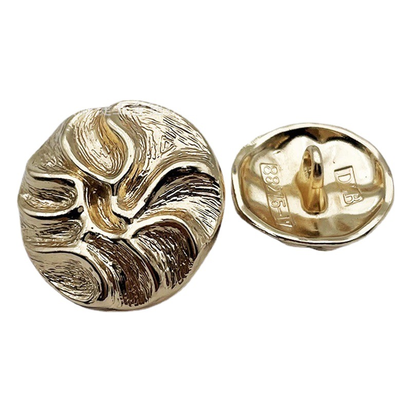 Shunjie Metal Alloy Button Pure Electroplated Wide Gold Size Matching Coat Clothing Clothing Fadeless Button