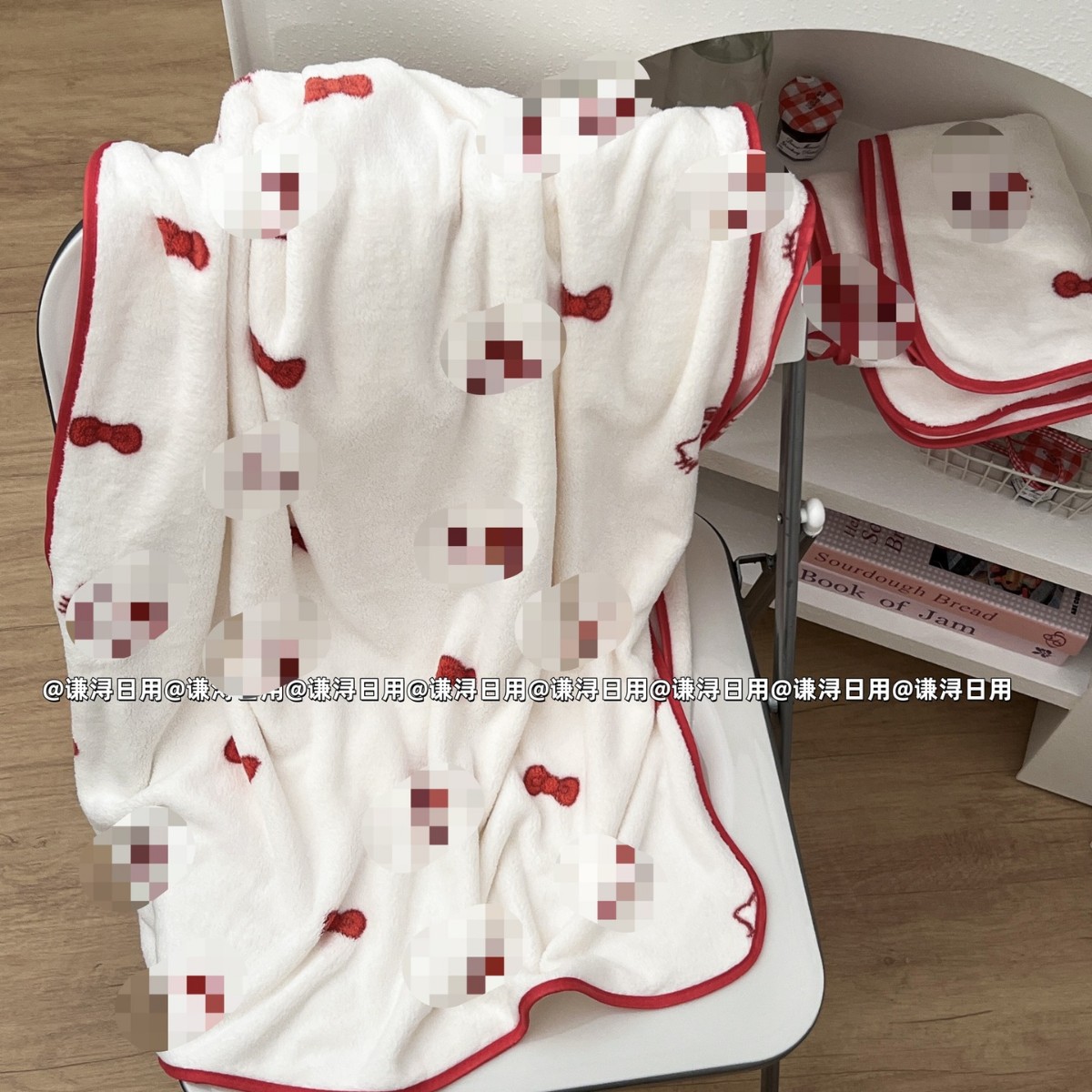 [Embroidery] cute kitten bath towel towel dry hair cap household three-piece absorbent quick-drying lint-free bath skirt