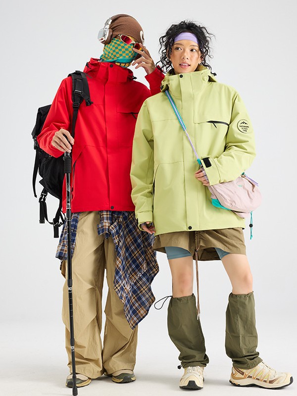 Luotuo Same Style Jacket Women's Three-In-One Outdoor Detachable Jacket Men's Windproof Waterproof Fleece Warm Mountaineering Jacket