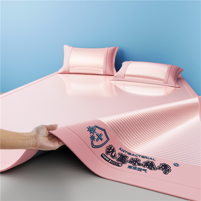 Picture of 2025 Explosions Antibacterial Ice Silk Mat Summer Sleeping Naked Maternal and Infant Class Air-conditioned Mat Machine Washable Folding Bed Cover Soft Mat