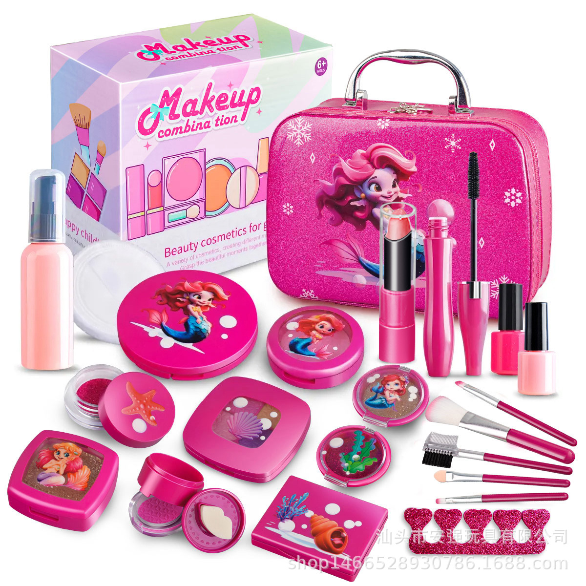 Picture of Cross-border cosmetics for Children girl dressing toys simulation play house princess makeup handbag bag set