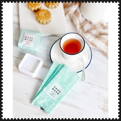 English flat side stand machine seal frosted flat pocket/candy biscuit bag/moon cake machine seal bag 50
