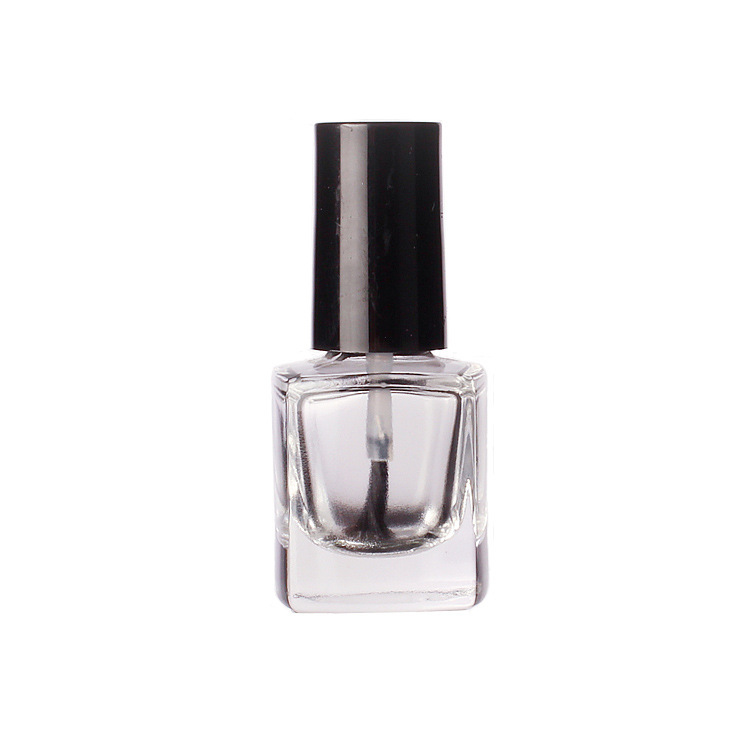 Picture of Wholesale 5ml-15ml transparent nail polish bottle black skull nail polish glass bottle empty bottle with brush